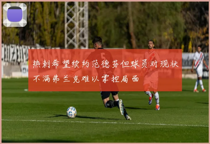 热刺希望续约范德芬但球员对现状不满弗兰克难以掌控局面